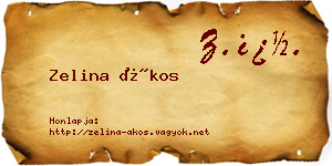 Zelina Ákos névjegykártya