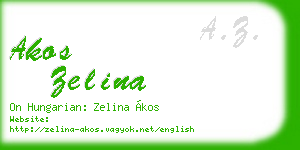 akos zelina business card